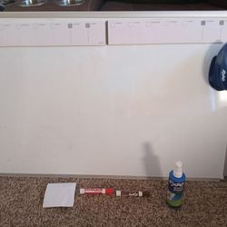 36" x 24" Draw Erase Whiteboard w Markers Screws Eraser Liquid