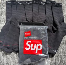 Supreme × Hanes Crew Socks (Set of 4)