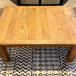 Solid Wood Coffee Table – Rustic Farmhouse Style
