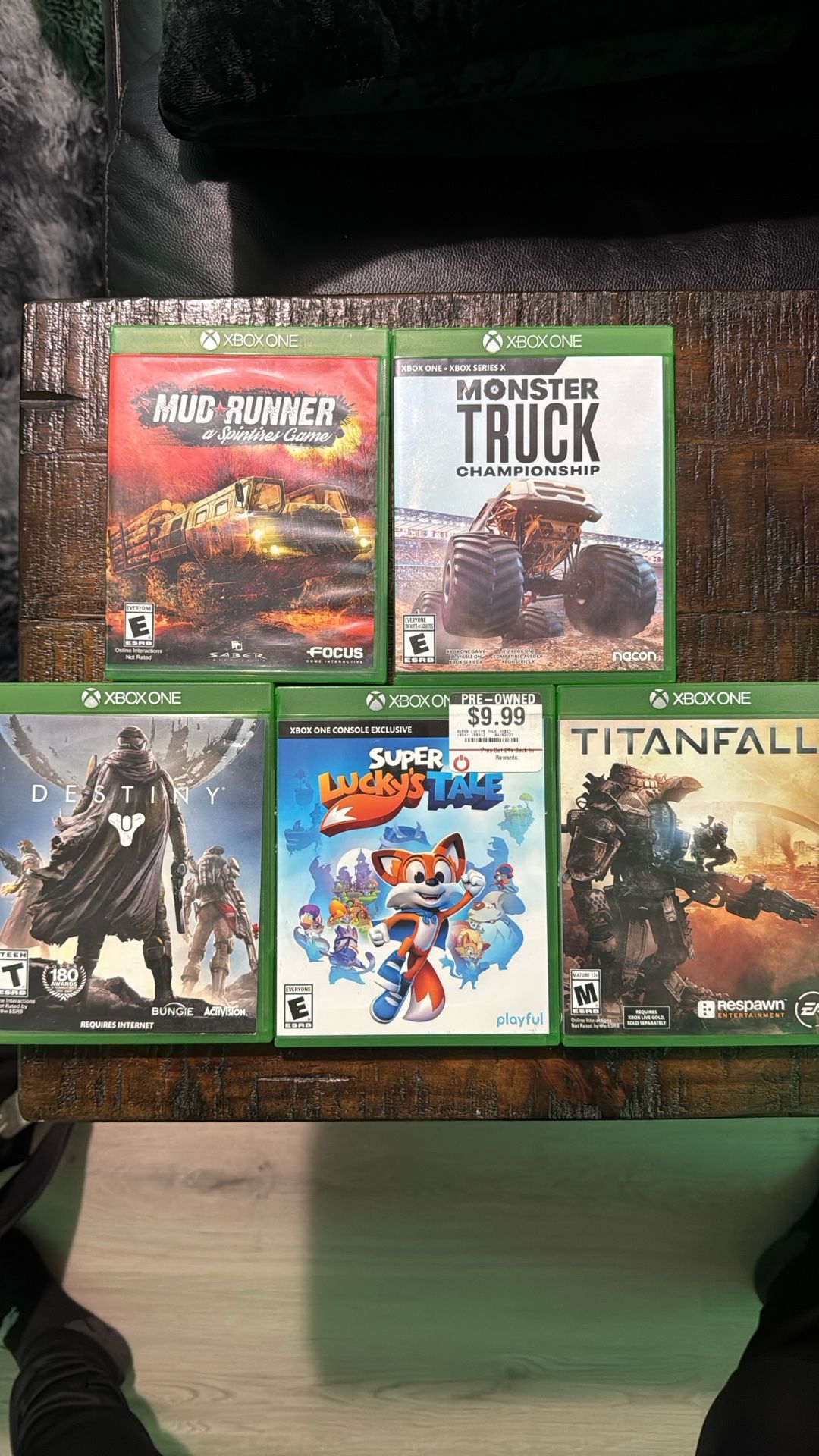 5 Xbox One video games Mud Runner Monster Truck Destiny Lucky’s Tale Titanfall