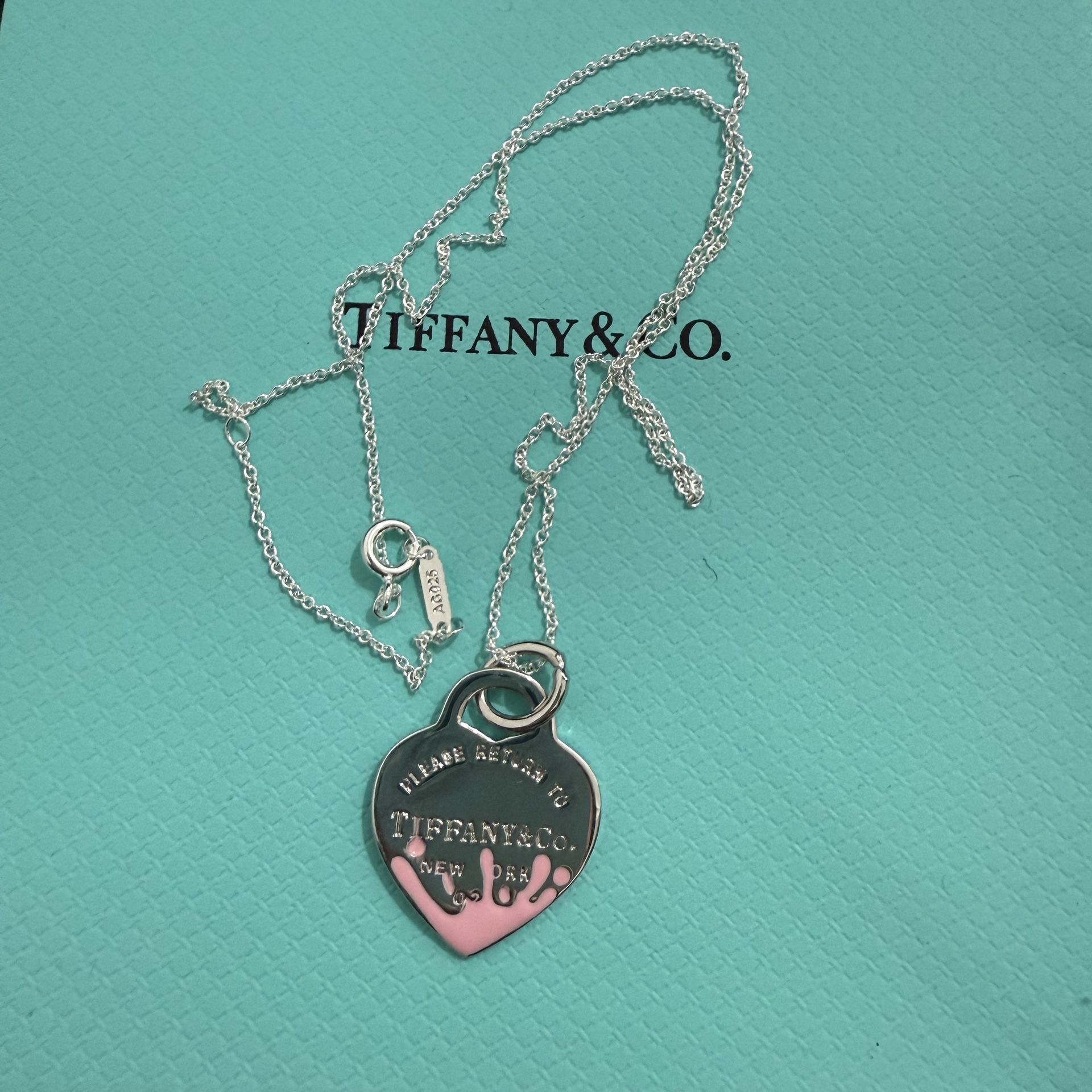 Tiffany & Co. Return To Heart Tag Necklace Light Pink