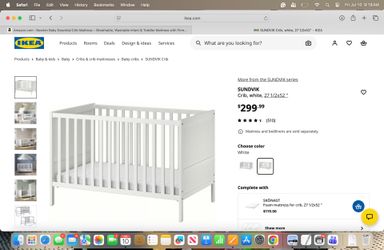 Crib and mattress