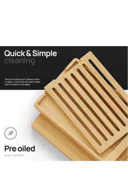 Bamboo Bread Cutting Board with Crumb Slots