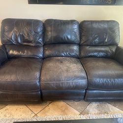 Free Reclining Leather Couch