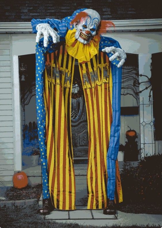 10 Foot Animated Looming Clown Archway Decoration Halloween