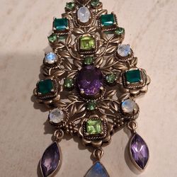 Designer Amethyst And Moonstone Ensemble 