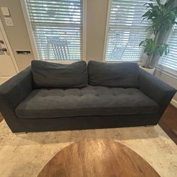 Modern Blue Sofa + Pull-Out Sleeper Bed – Great Condition