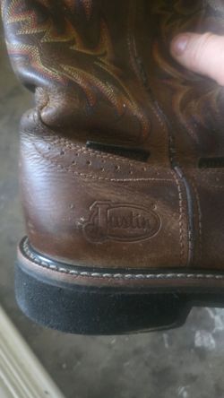 10.5 Justin steel toe work boots