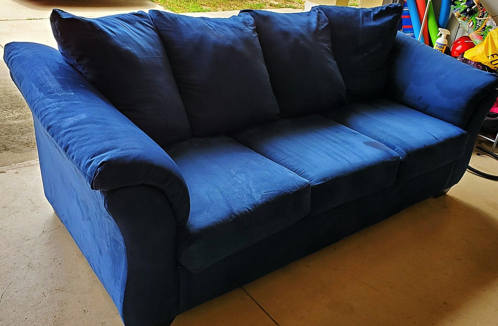 Comfy Dark Blue Sofa