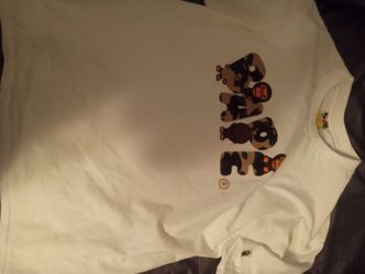 White baby Milo bape t shirt size L