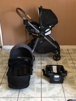 PRACTICALLY NEW GRACO MODES NEST TRAVEL SYSTEM STROLLER CAR SEAT AND BASSINET 3in1