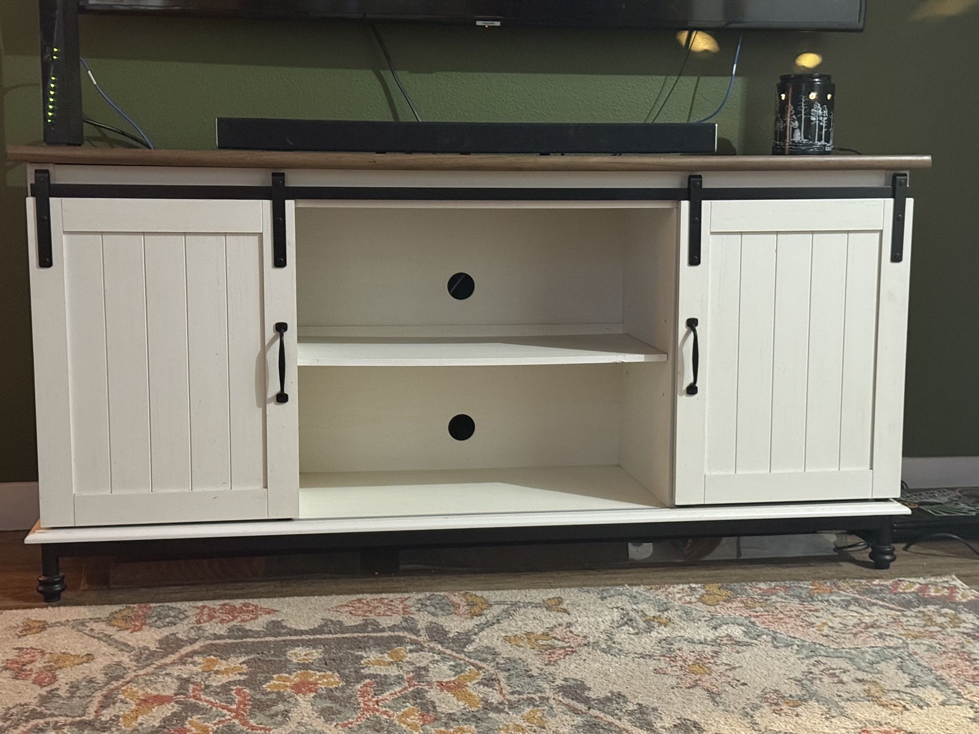 Barn Door TV Entertainment Center
