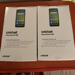 2 cellphones Cricket Innovate E 5Gs