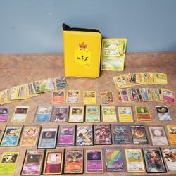 Nice pokemon card collection 2016 to current with binder holos toploaders and more Great Value