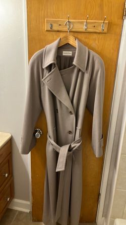 Women’s beige long wool coat
