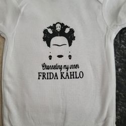 FRIDA KAHLO ONESIE 3-6 MONTHS. BRAND NEW