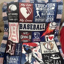 Baseball Blanket New  Never Opened 