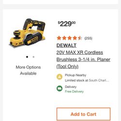 DEWALT PLANER XR 20v