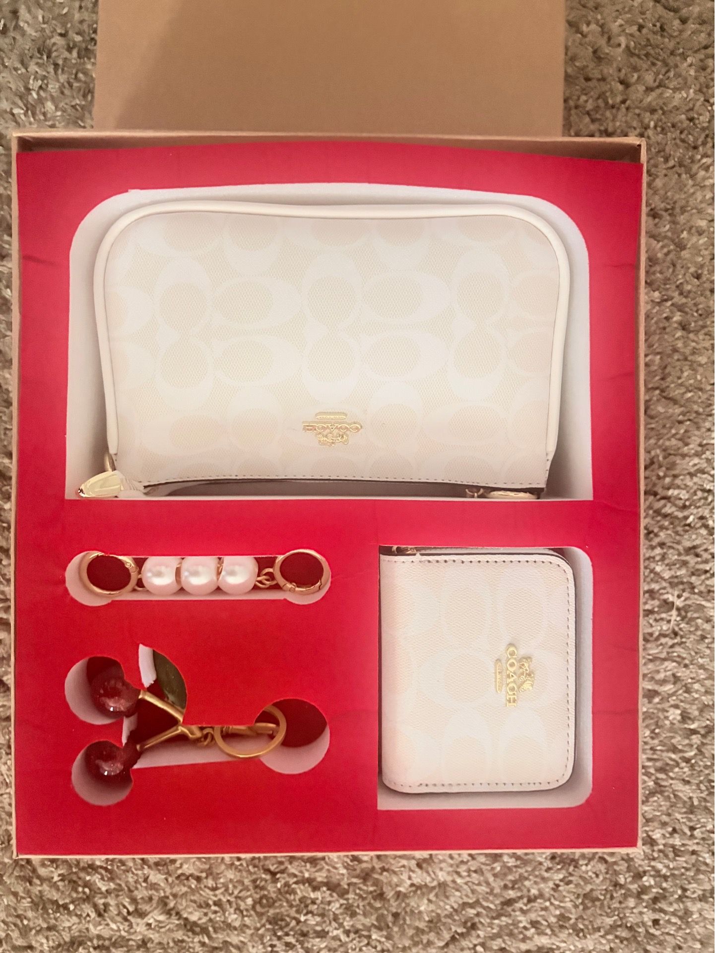 Coach Gift Set - Wallet, Pouch & Keychains