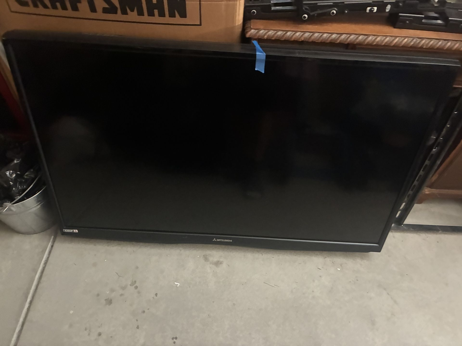 50 Inch Tv 1080p Hd Mitsubishi Tv Television  50 Inch Tv 48 Wide X 32 Tall With Remote