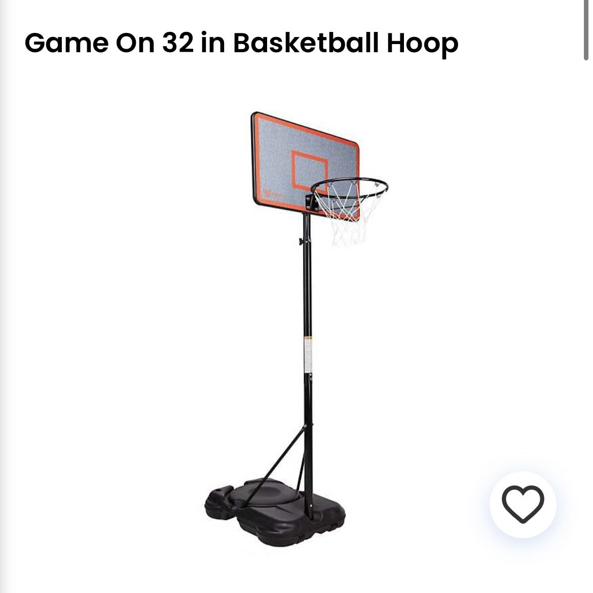 Game On 44 in Portable Basketball Hoop
