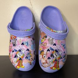 Disney Themed Crocs Purple Womenās