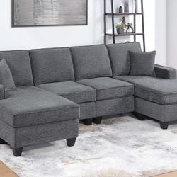 3-Piece Sectional Set RAF Chaise + Armless Loveseat + LAF Chaise W/ USB Port