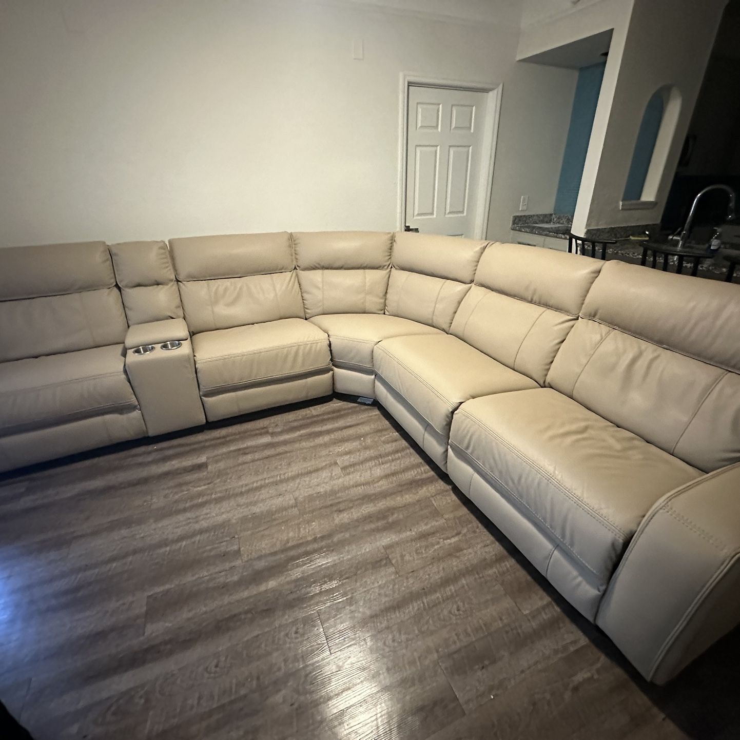 Leather Couch W/ Recliners