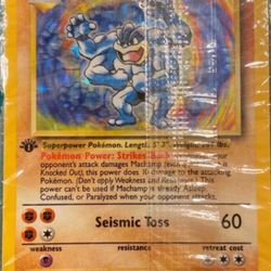 SEALED 1st edition MACHAMP Pokemon BASE Set 8/102 Holo Rare Star Foil 