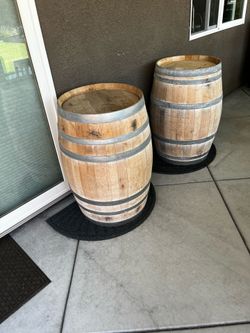 2 BRAND NEW NEVER POURED WINE BARRELS