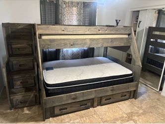 Bunk Bed with staircase & twin/full size mattresses included **