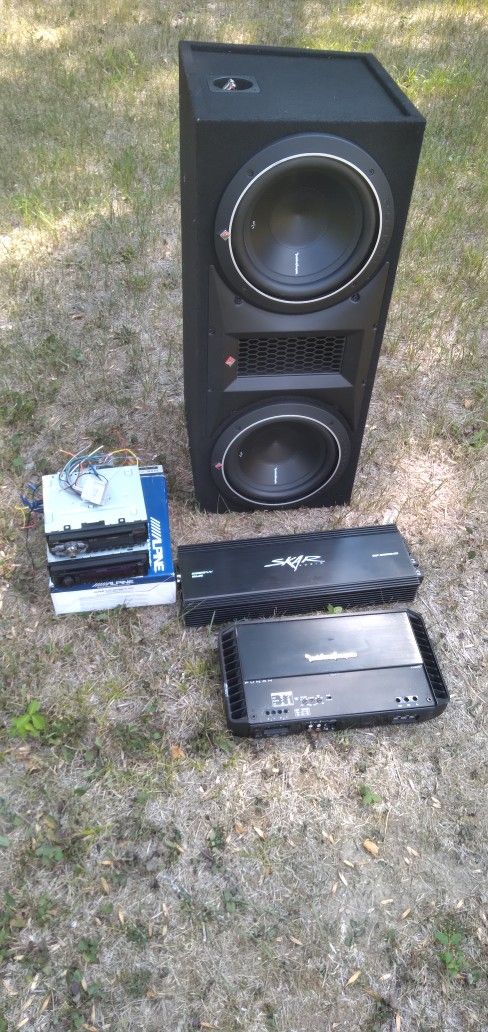 Fosgate P-1 Duel 10inch, 2 Amps, 2 Car Stereo Decks