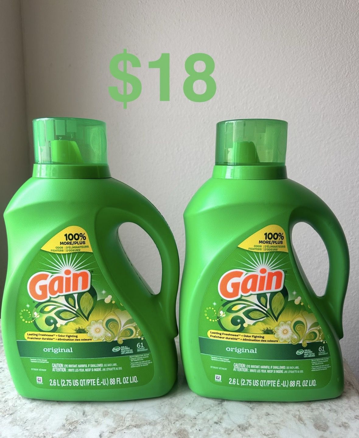 Gain Laundry Detergent 88fl Oz Bundle- All For $18