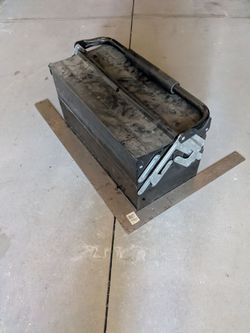Black Metal Cantilever Toolbox