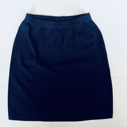 St John Basics Skirt Women’s Size 8 Santana Knit Pencil Pull On Career Work Blue