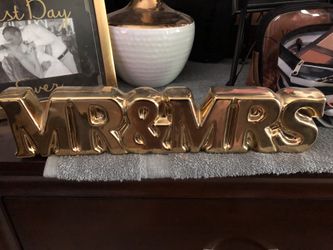 Me. And. Mrs. gold sign