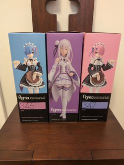 Re:Zero Rem Ram Emilia Figma Set