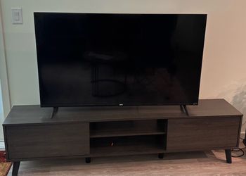 62 inch & 47 inch flatscreen TVs, nightstands, couch, mobile fire, pit, rectangle/long, entertainment system,l