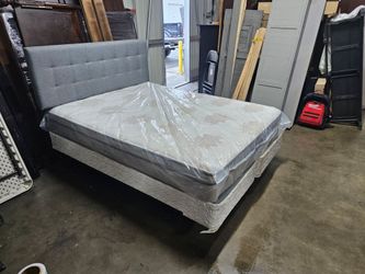 Queen bed and mattress