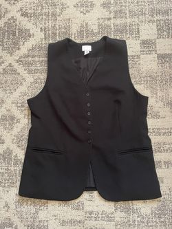 H&M black longline suit vest size XL