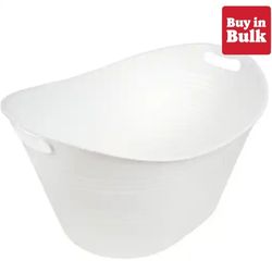 White Oval Plastic Tub