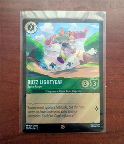 AMC buzz lightyear space ranger 57/P3 Lorcana promo card toy story 5 movie foil English Ravensburger