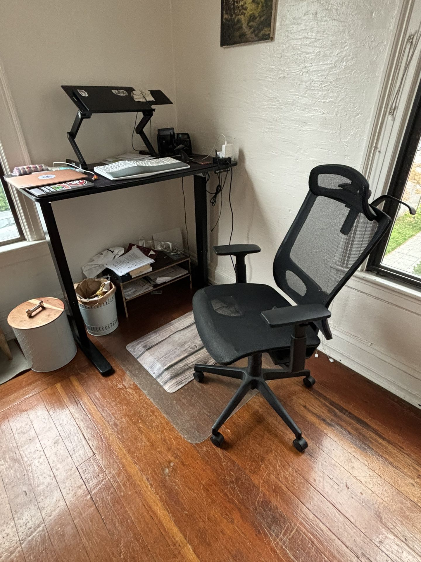 Motorized Standing Desk & Office Chair