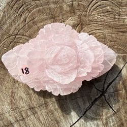 Rose Quartz Carved Rose 13.2 Ounces 