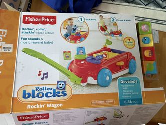 FISHER PRICE Rockin, Rollin, Stacking, Wagon Action NEW But Opened Box