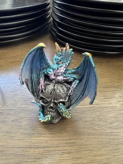 Dragon And Skull Figurine