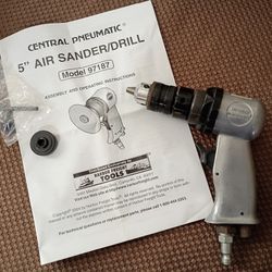 Central Pneumatic 97187 5-in High-speed Air Sander 90 PSI