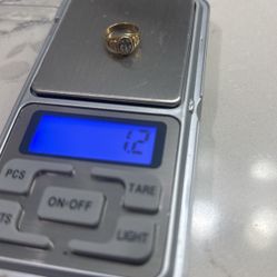 14k Gold Baby Ring With Oval Stone