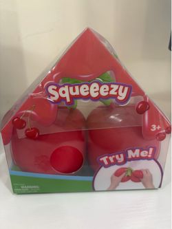 Sunny Days Squeezy~ Red/Green Cherries Squeeze Fidget Toy
