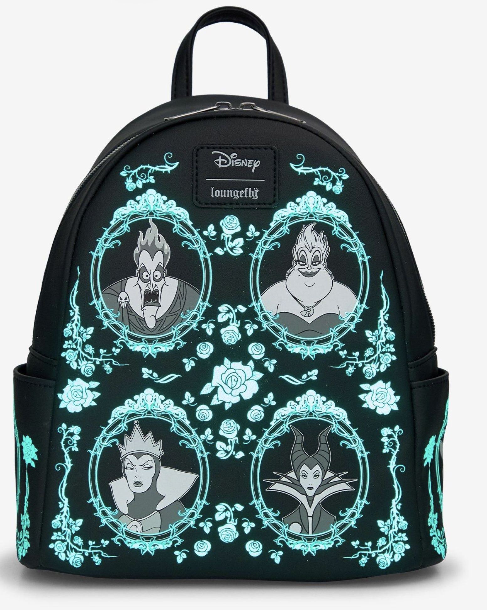 NWT Loungefly Villain In Frame Backpack And Wallet GLOW IN THE DARK